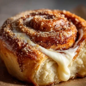 Cinnamon roll dough rolled into a rectangle and covered with a cinnamon-sugar filling before being rolled up.