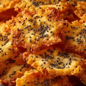 A smooth, creamy batter for cottage cheese chips being spread thinly on a baking sheet with an offset spatula, ready for the oven.
