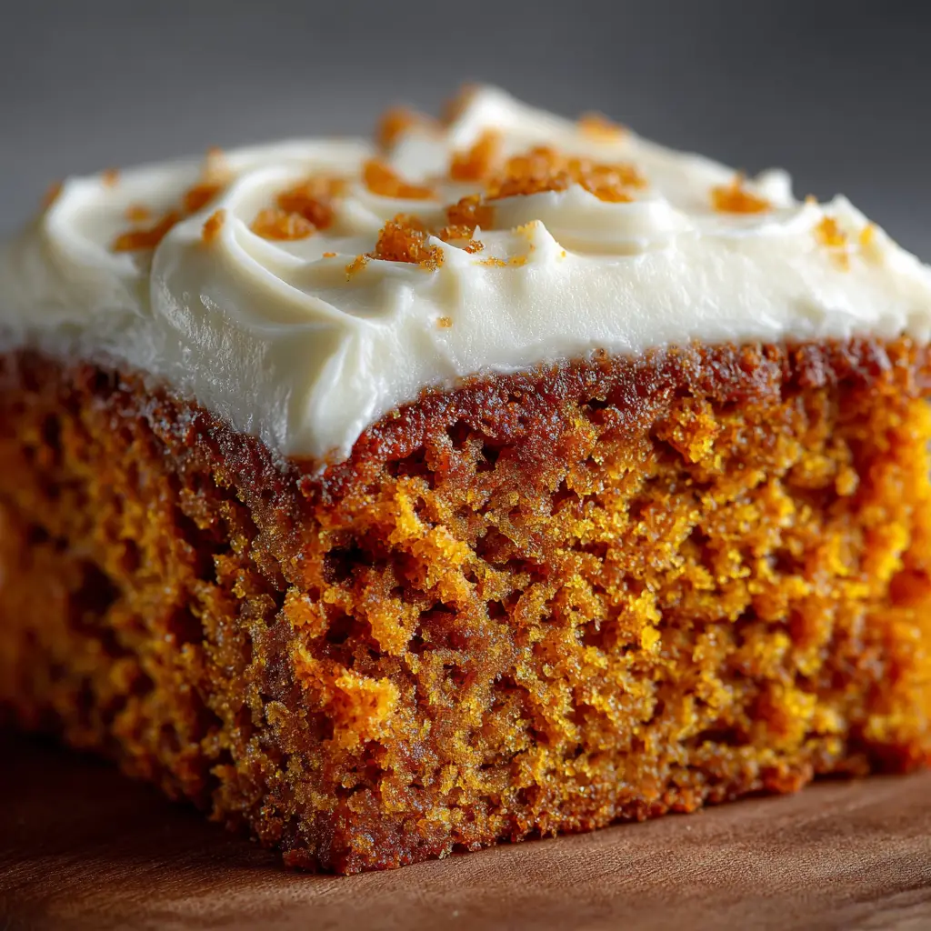 Paula Deen Pumpkin Bars (The Best, Easiest Recipe) 1 Spreading the homemade cream cheese frosting over the top of the baked and cooled pumpkin bars.