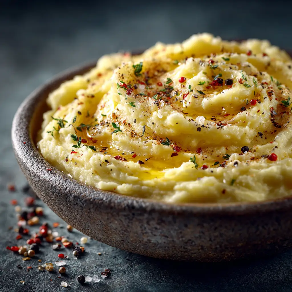 Crockpot Mashed Potatoes: The Easiest, Creamiest Recipe 1 Potatoes being mashed with butter and cream directly inside the crockpot with a potato masher.