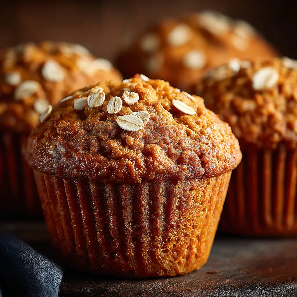 Freshly baked pumpkin protein muffins cooling on a wire rack, with steam gently rising. The muffins have golden-brown tops and are perfectly domed.