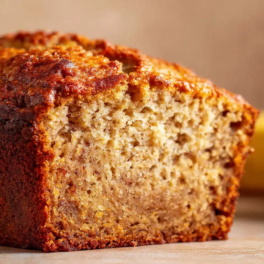 A rustic, thick slice of moist banana bread presented on a plate, ready to be eaten. This showcases the final result of the best banana bread recipe.
