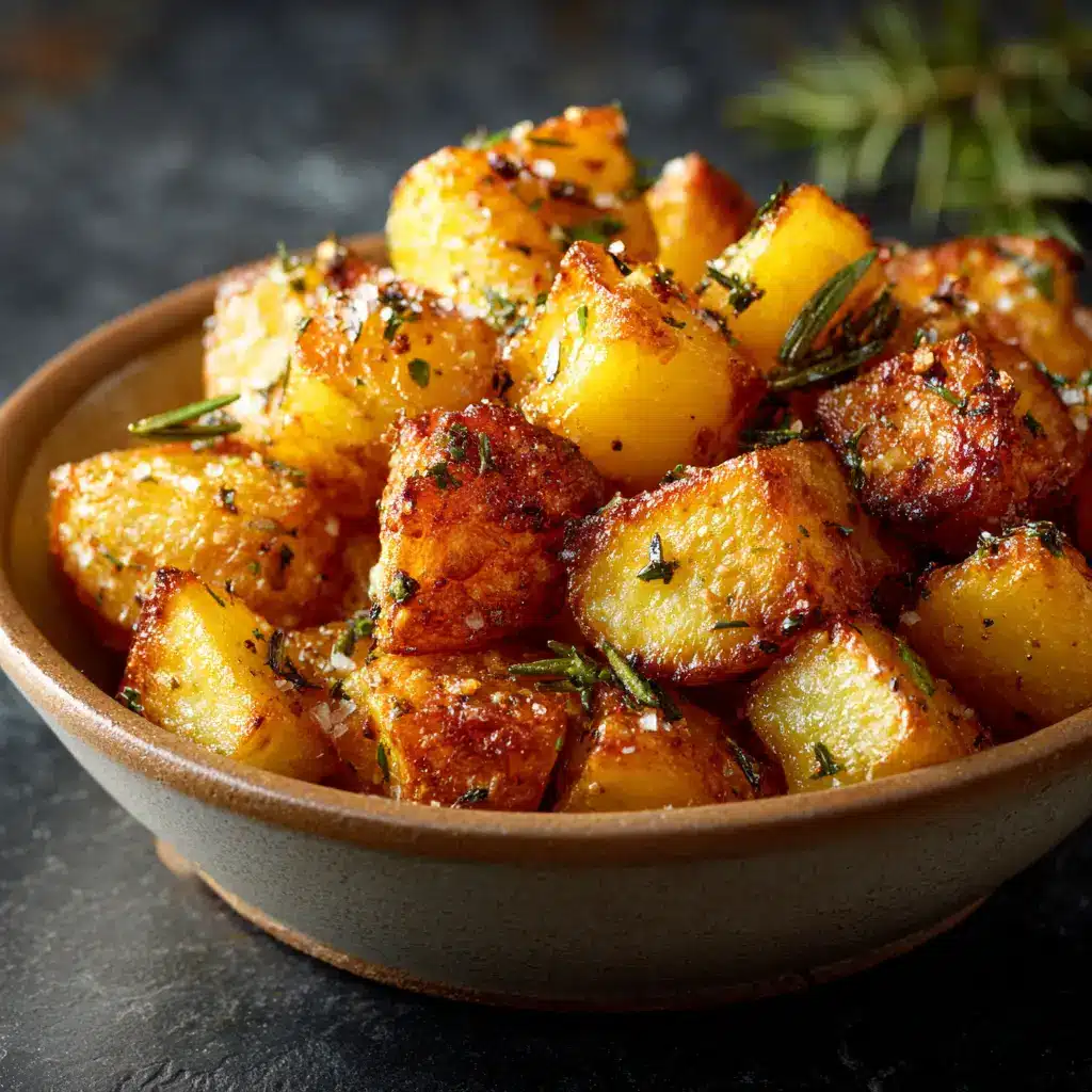 Crispy Roast Potatoes: The Ultimate Guide to Perfect Crunch 1 A bowl filled with freshly made crispy roast potatoes, ready to be served as the perfect side dish.