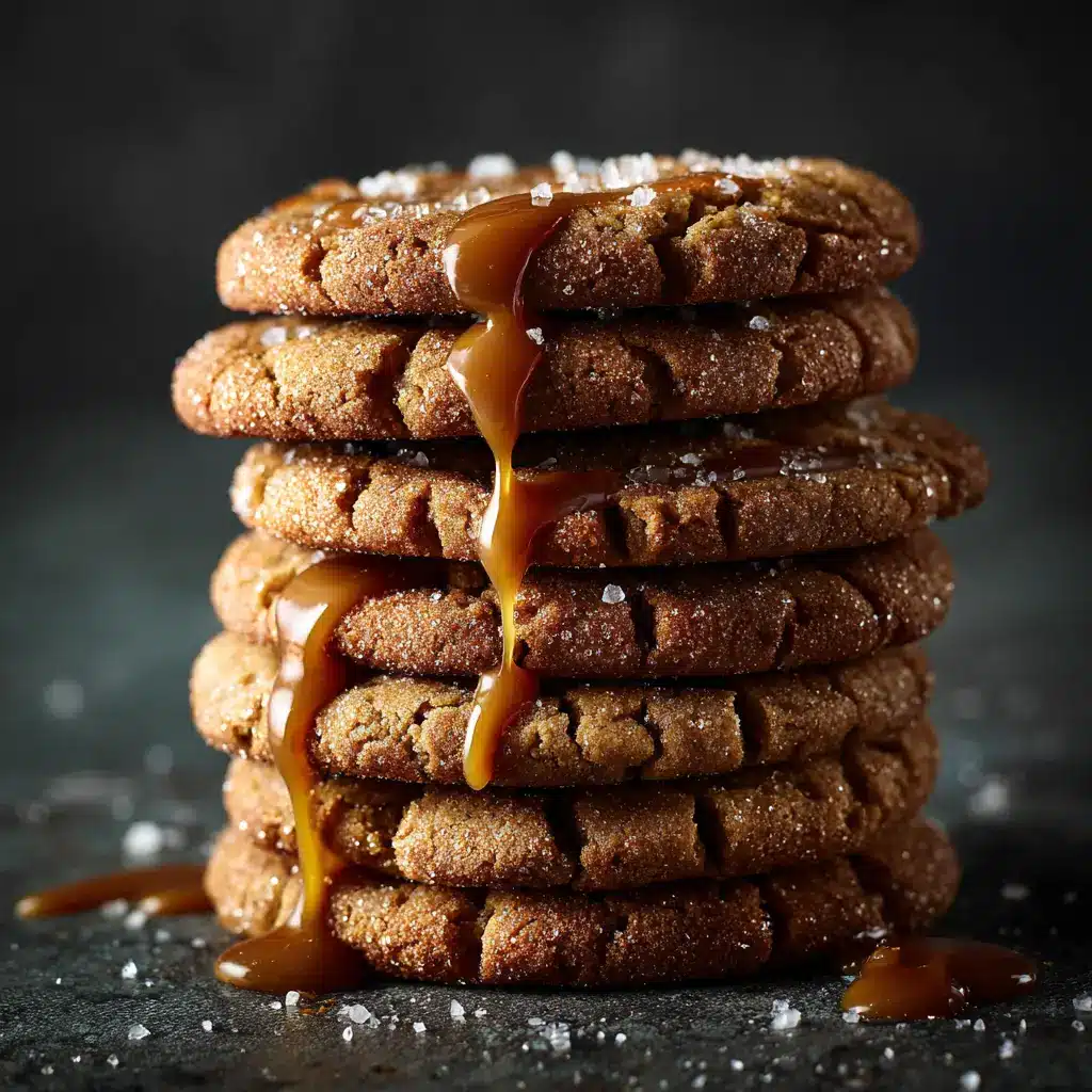 Brown Sugar Caramel Cookies (The Ultimate Chewy Recipe) 2 A tall stack of thick, chewy brown sugar caramel cookies, highlighting their soft texture and rich brown color.