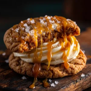Extreme close-up of a chewy butterscotch cookie, showing its soft texture and melted butterscotch chips inside.