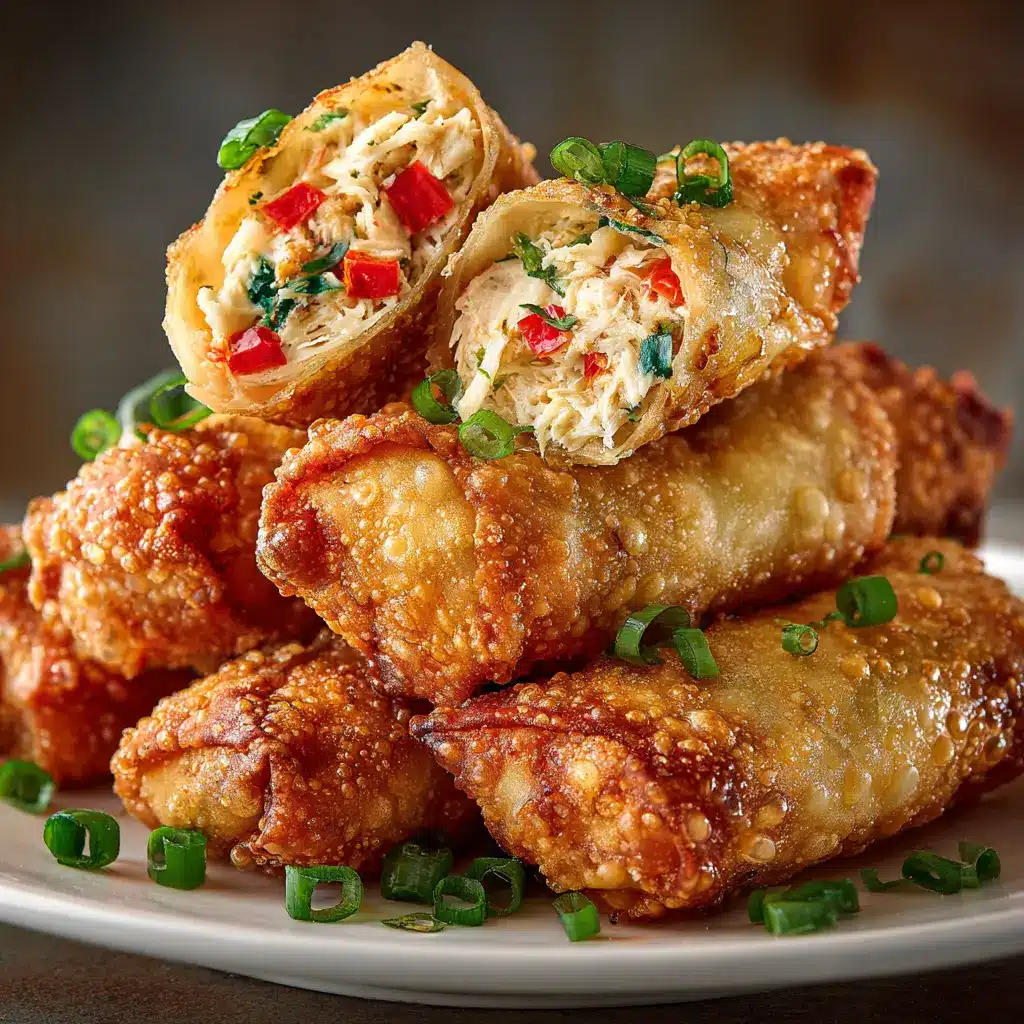 Crab Cake Egg Rolls: The Ultimate Crispy Seafood Appetizer 1 One crab cake egg roll cut in half, revealing the generous and chunky lump crab meat filling inside.