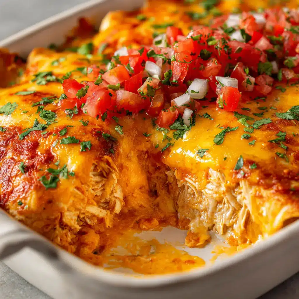 Queso Chicken Enchiladas: The Ultimate Creamy & Cheesy Recipe 2 A close-up shot of a single queso chicken enchilada on a plate, showing the creamy white cheese sauce and tender chicken filling.