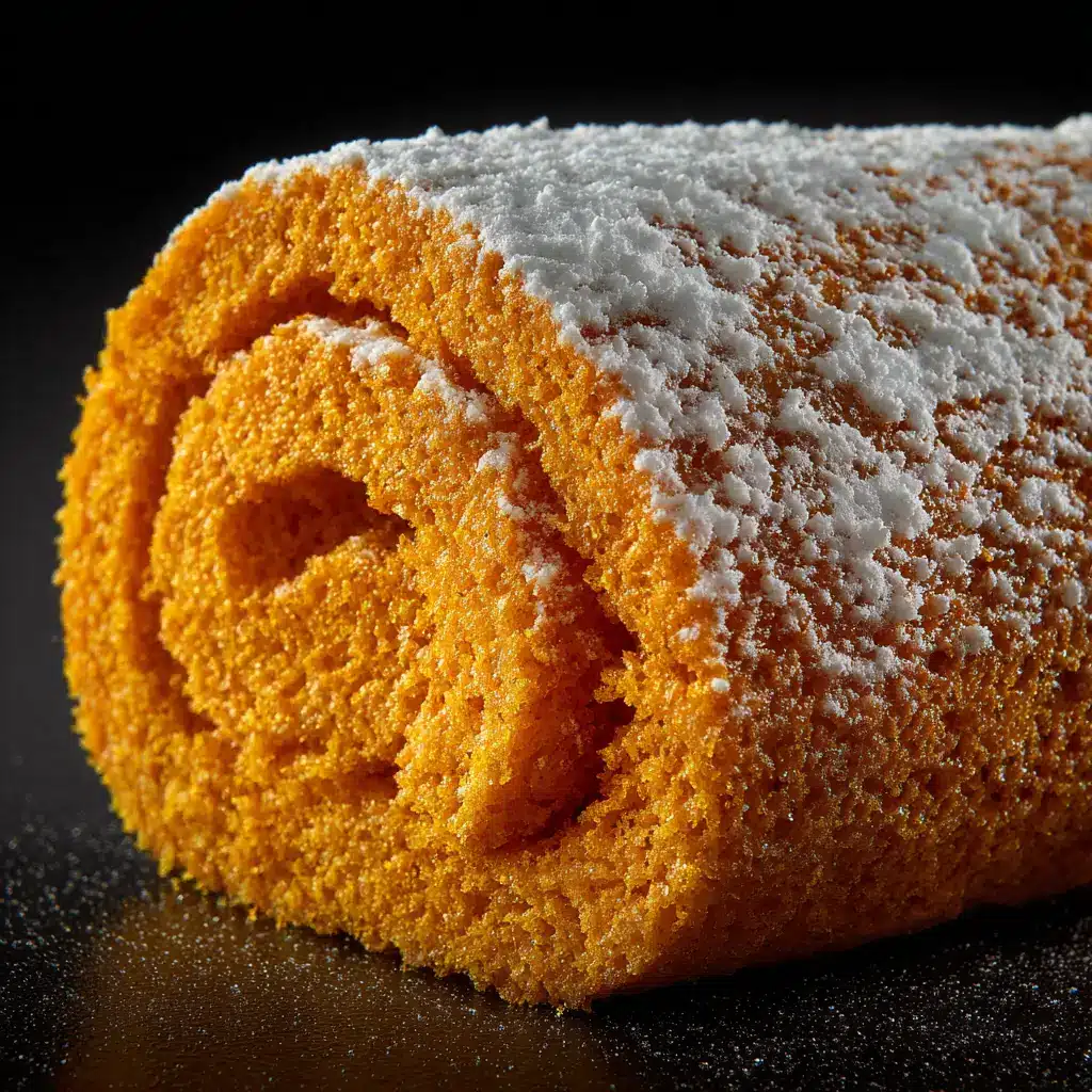 Libby's Pumpkin Roll Recipe (The Ultimate Guide) 1 A photo demonstrating how to spread the pumpkin cake batter evenly in a parchment-lined jelly roll pan before baking.