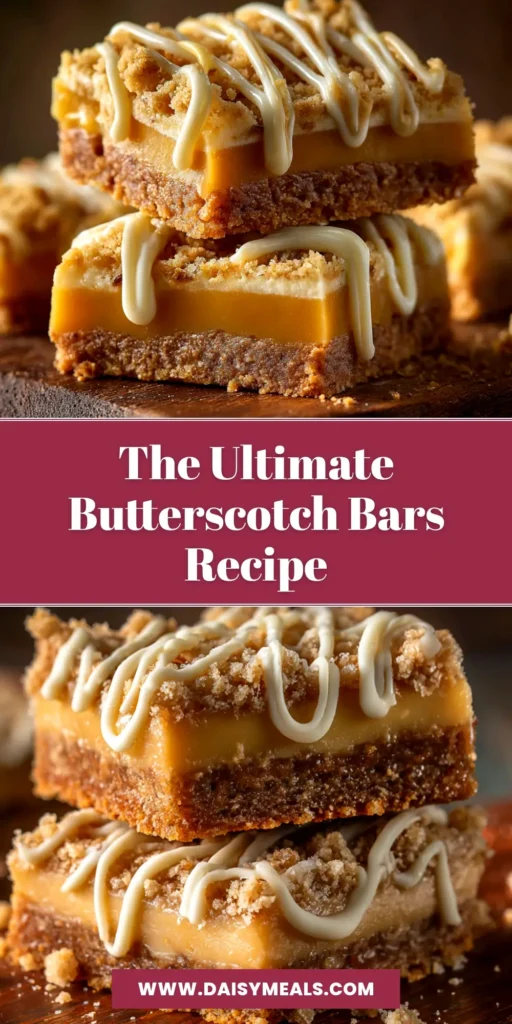 Butterscotch Bars Recipe (The BEST Chewy Blondies!) 3 A close-up shot of a stack of chewy butterscotch bars, highlighting their rich color and texture. The perfect butterscotch bars recipe for a delicious dessert.