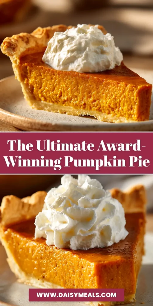 A perfect slice of homemade pumpkin pie on a white plate, topped with whipped cream. This easy pumpkin pie recipe delivers a creamy, crack-free filling every time.
