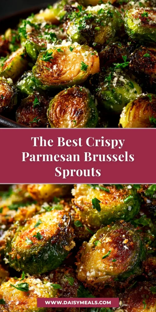 Parmesan Brussels Sprouts: The Ultimate Crispy Recipe 4 A large bowl filled with perfectly crispy Parmesan Brussels Sprouts, roasted to a golden brown and ready to be served as a delicious side dish.