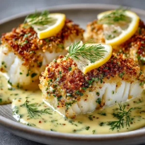 Several healthy baked cod fillets arranged on a white serving platter, ready to be served for a simple weeknight meal.