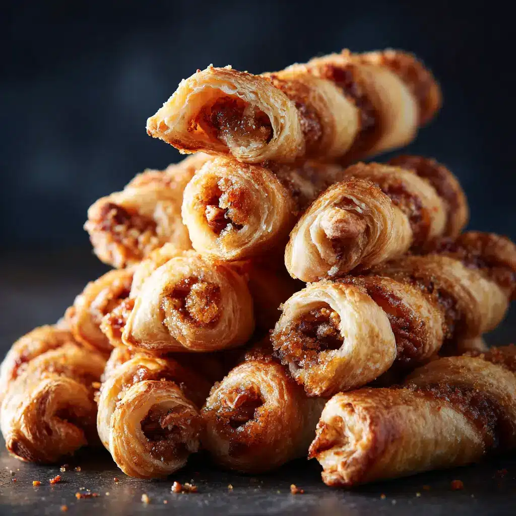 A stack of freshly baked maple pecan cinnamon twists, with a generous maple glaze dripping down the sides.