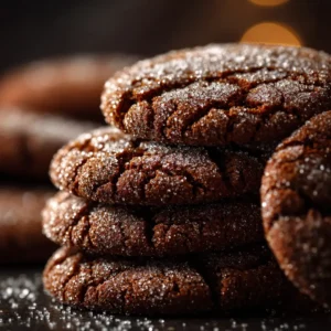 A pile of old-fashioned molasses crinkle cookies, highlighting their chewy texture and sugary, cracked tops.