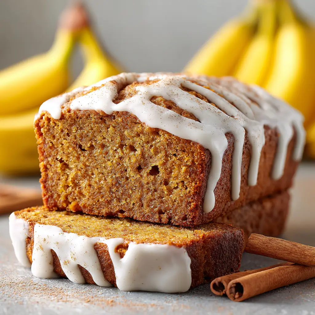 Pumpkin Banana Bread (The Only Recipe You'll Ever Need) 1 The pumpkin banana bread batter being poured into a loaf pan before baking, showing the simple preparation process.