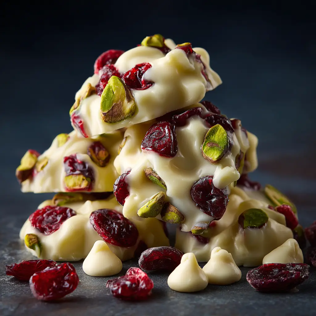 A close-up view of a single piece of slow cooker Christmas candy, showing the texture of the melted chocolate and peanuts.