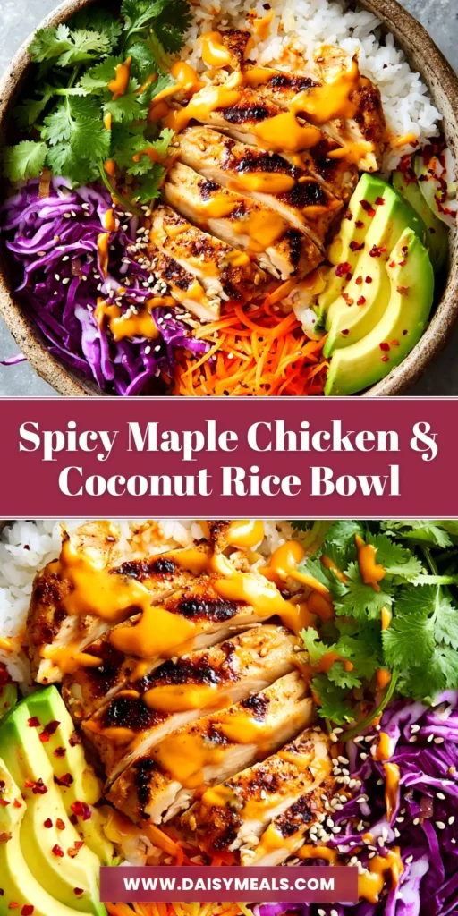 Spicy Maple Chicken (Ready in 25 Minutes!) 3 A skillet of delicious Spicy Maple Chicken, with pieces coated in a glistening, sticky sweet and spicy glaze, ready to be served.