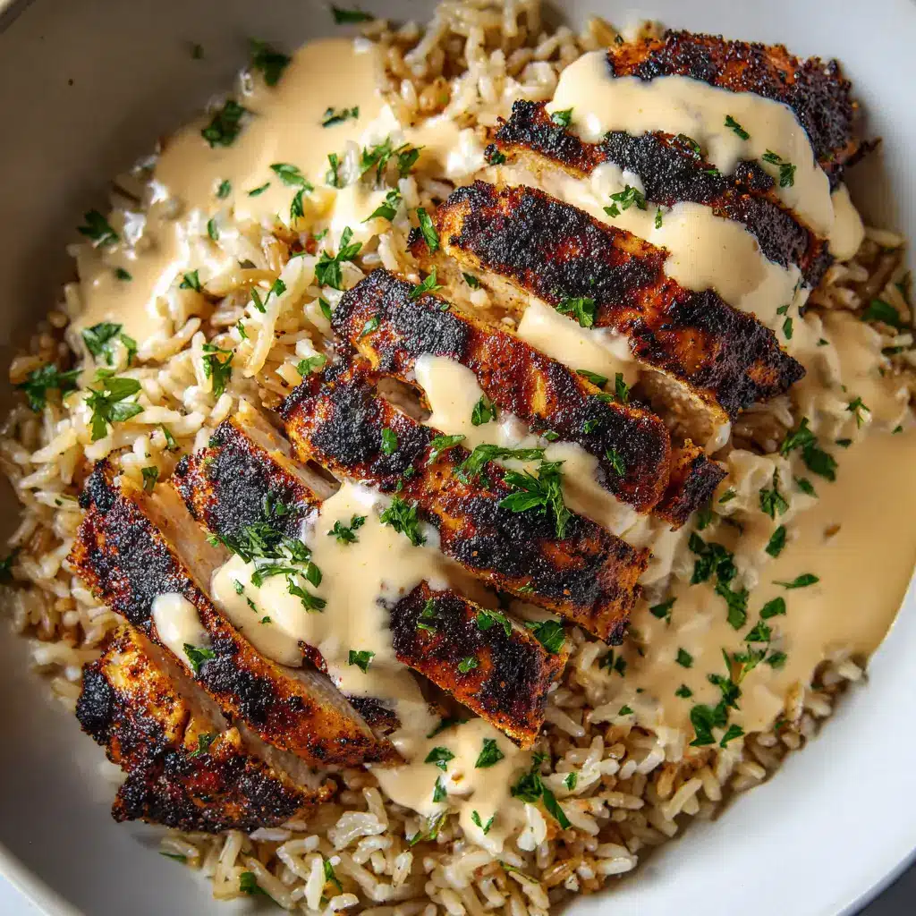 The creamy Cajun sauce simmering in the skillet after adding heavy cream and parmesan cheese, creating a rich and luscious texture.