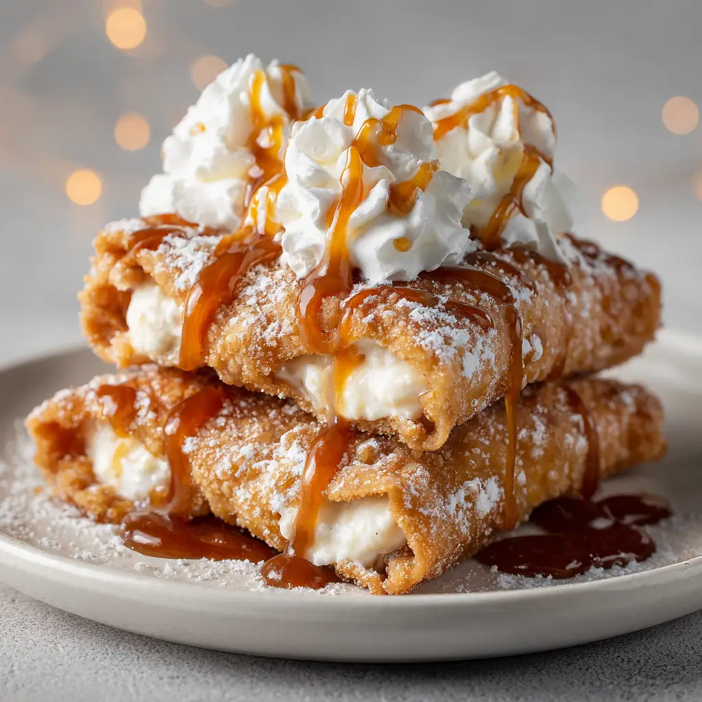 A close-up shot of a homemade dessert chimichanga, showcasing the crispy, golden tortilla shell and cinnamon sugar coating.