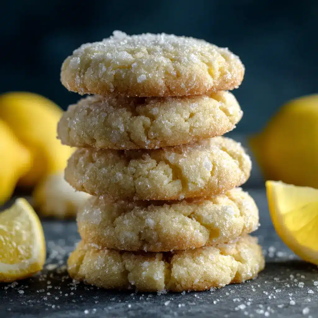 An overhead shot of lemon sugar cookies being drizzled with a simple lemon glaze.