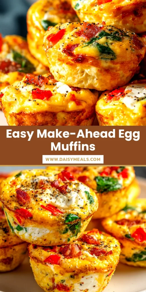 A tray of delicious Make-Ahead Egg Muffins, perfect for meal prep breakfast. Some muffins are in a glass container, ready for the week.