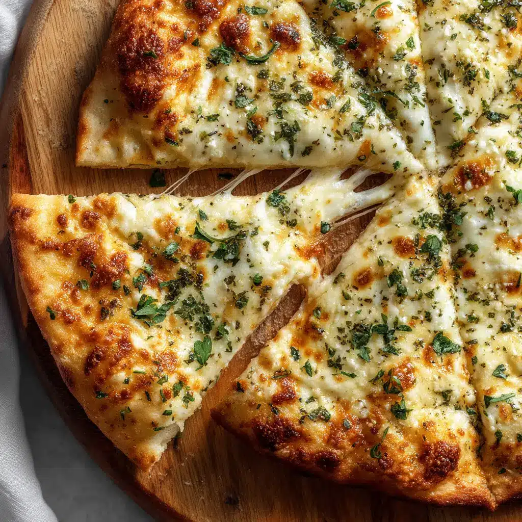 White Garlic Pizza Sauce: The Ultimate Creamy Recipe 1 The final step of making white pizza sauce, showing the rich texture after all ingredients have been combined in a saucepan.