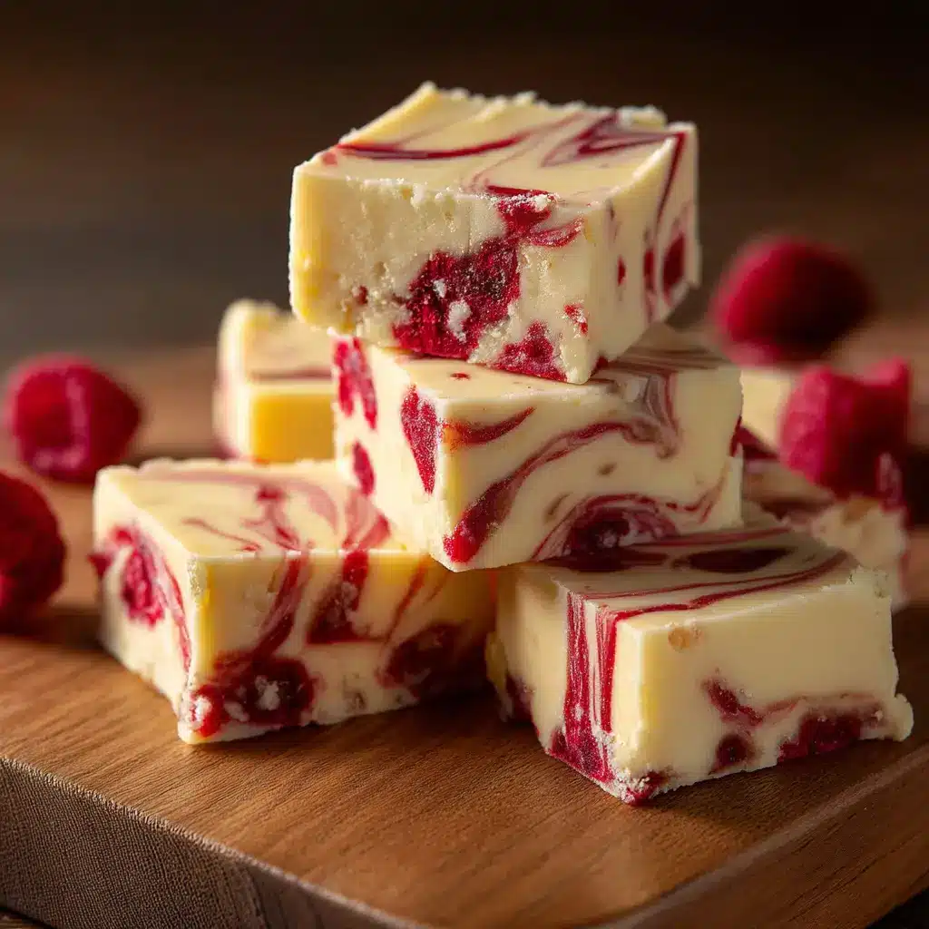 White Chocolate Raspberry Fudge: The Ultimate Creamy Treat 2 A close-up view of a piece of raspberry swirl fudge, highlighting its perfectly smooth and creamy texture.