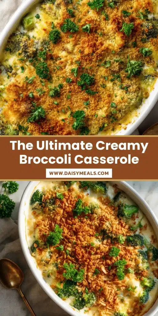 An overhead view of a freshly baked Paula Deen broccoli casserole in a white ceramic dish, bubbling with cheese and topped with golden breadcrumbs.