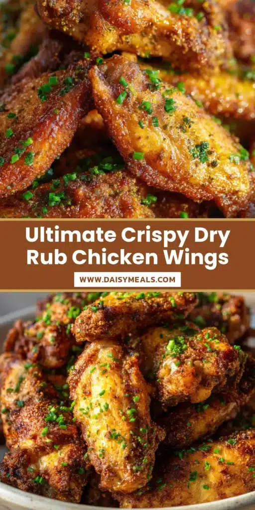 A towering stack of crispy dry rub chicken wings in a shallow off-white ceramic bowl, glistening with seasoning and garnished with fresh green chives.