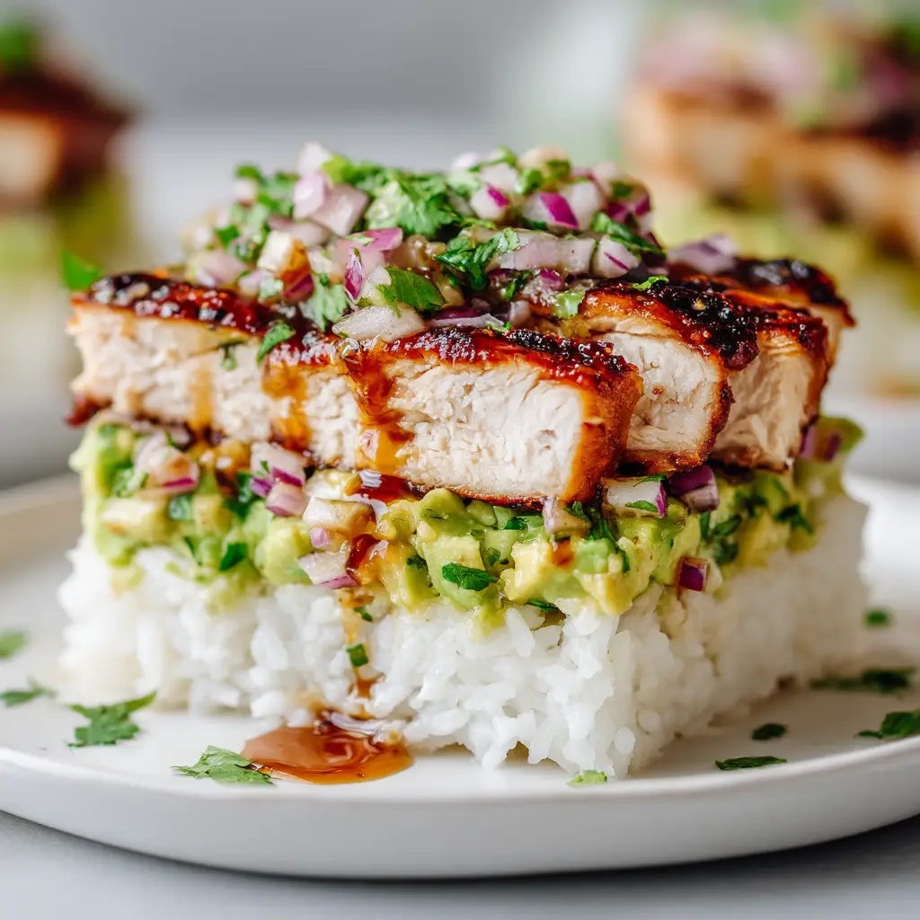 Grilled chicken breasts with dark char marks being brushed with a sticky honey lime glaze.