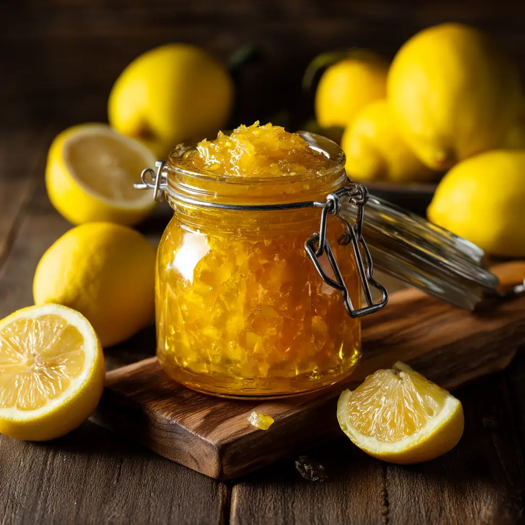 Slices of fresh lemons simmering in a pot, the first step in making delicious Italian lemon jam from scratch.