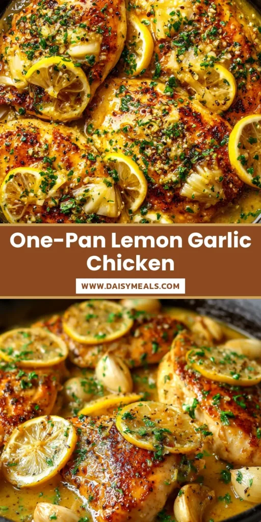 Lemon Garlic Chicken: The Ultimate Golden Seared Skillet Guide 4 A top-down view of three golden-brown seared chicken breasts in a cast iron skillet, drenched in a glossy lemon-garlic sauce with whole cloves and parsley. (Lemon Garlic Chicken)
