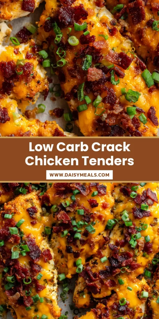 Keto Crack Chicken Tenders: The Ultimate Cheesy Bacon Ranch Sheet Pan Dinner 3 Overhead shot of Keto Crack Chicken Tenders with bubbly melted cheddar and crispy bacon on a parchment-lined baking sheet.
