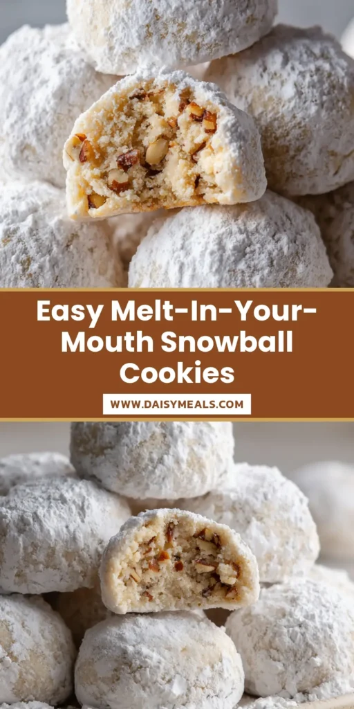 Mexican Wedding Cookies: The Ultimate Buttery Nut Shortbread Recipe 4 A tall stack of round Mexican Wedding Cookies heavily coated in white powdered sugar on a plate with scattered sugar at the base.